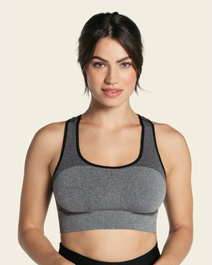 Supportive reversible seamless sports bra#color_717-gray