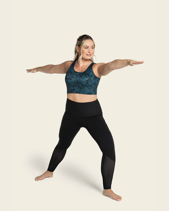 Maximum support sports bra made using bio-pet technology#color_254-butterflies-print
