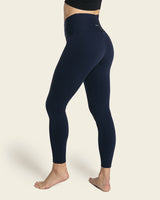 V-cut waistband shaper legging#color_588-dark-blue
