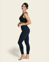 V-cut waistband shaper legging#color_588-dark-blue