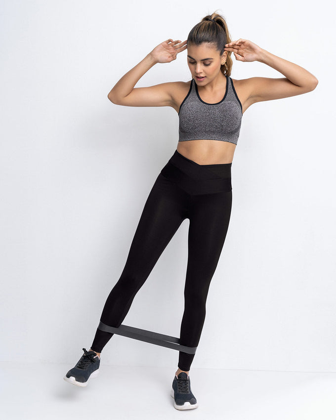 V-cut waistband shaper legging#color_700-black