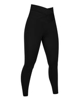 V-cut waistband shaper legging#color_700-black