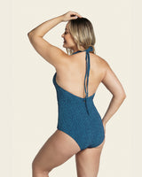 Slimming textured swimuit with keyhole detail#color_522-blue-animal-print