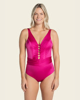 Slimming swimsuit with multiuse waistband#color_944-fuchsia