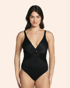 Classic slimming swimsuit in ribbed fabric