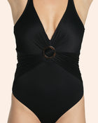 Classic slimming swimsuit in ribbed fabric