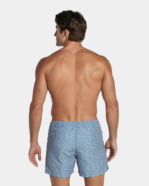 5" Eco-friendly men's swim trunk with soft inner mesh lining#color_022-coral-print