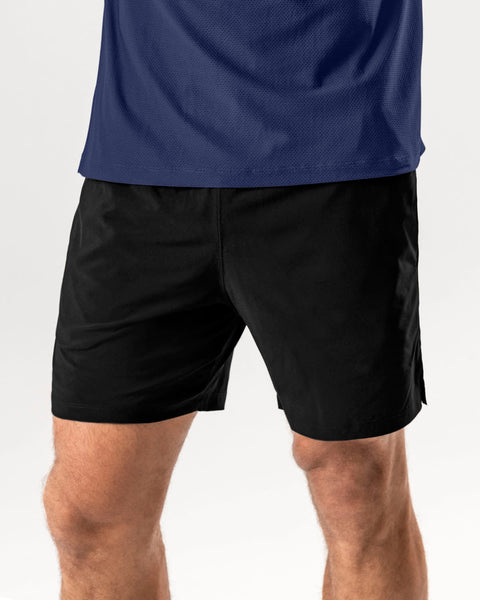 Lined active short with side pocket#color_700-black