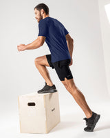 Lined active short with side pocket#color_700-black