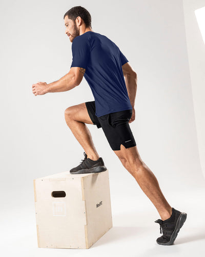 Lined active short with side pocket#color_700-black