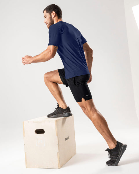 Lined active short with side pocket#color_700-black