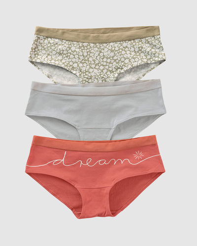 3 Hiphugger panties in cotton#color_s48-flower-print-gray-terracotta-print