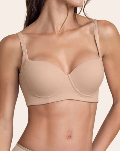 High coverage smoothing t-shirt bra#color_802-nude