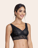 Full coverage plunge back lace bralette#color_700-black