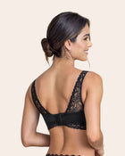 Full coverage plunge back lace bralette