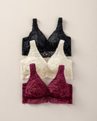 Full coverage plunge back lace bralette