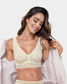Full coverage plunge back lace bralette