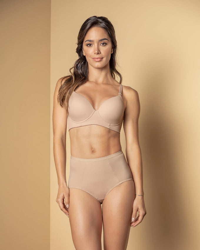 Comfy compression hi-waist brief panty#color_802-nude