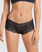Hiphugger style panty in modern lace