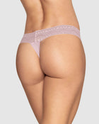 Delicate low-rise lace thong