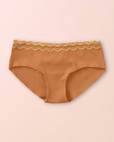 Midrise lace waistband cheeky panty#color_a34-ocher