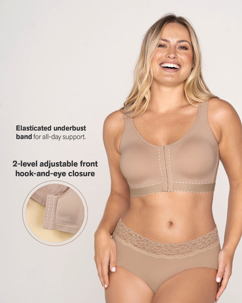 Buy Support Bra with Hook and Eye Closure and Broad Adjustable Straps