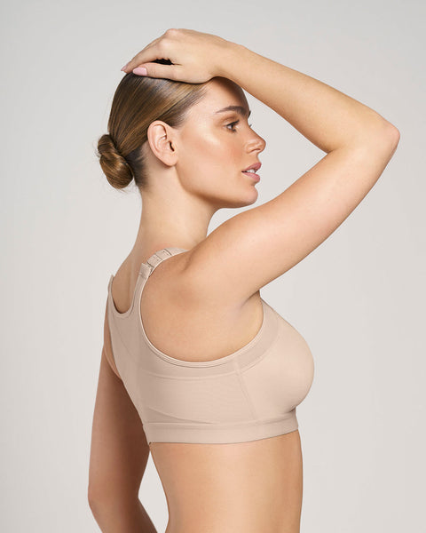 Stage 1 post-surgical wireless bra with front closure#color_802-nude