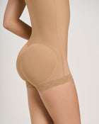 Stage 1 post-surgical boyshort girdle with front hook-and-zip closure