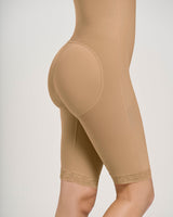 Stage 1 short length firm compression postsurgical bodysuit#color_880-natural-tan